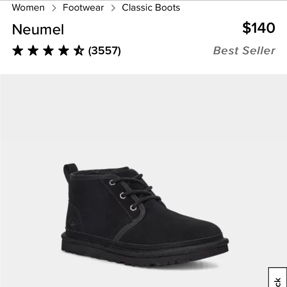 Ugg Neumal short lace up boots